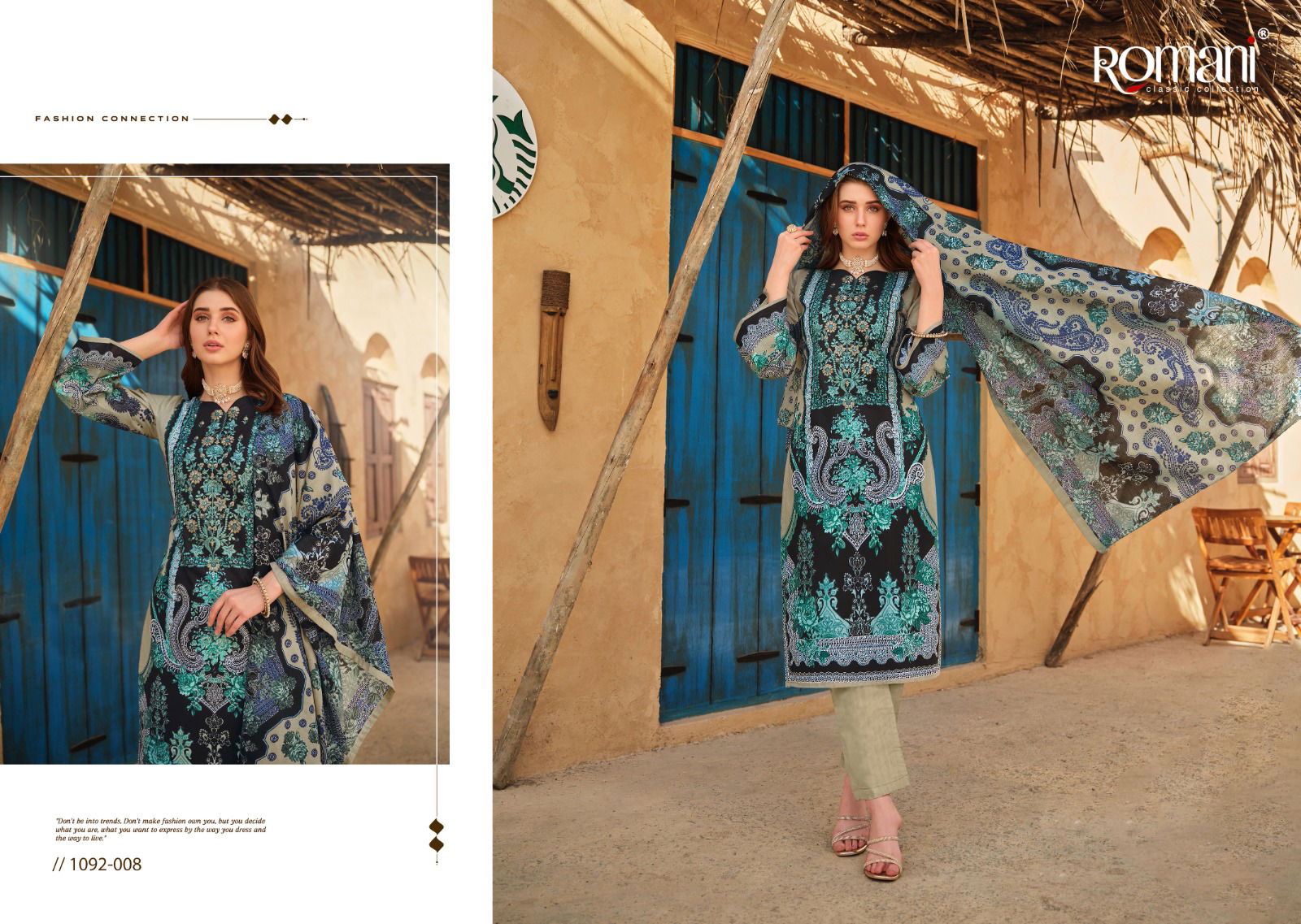 Aarzu Vol 9 By Romani Cotton Printed Embroidery Dress Material Wholesale Online